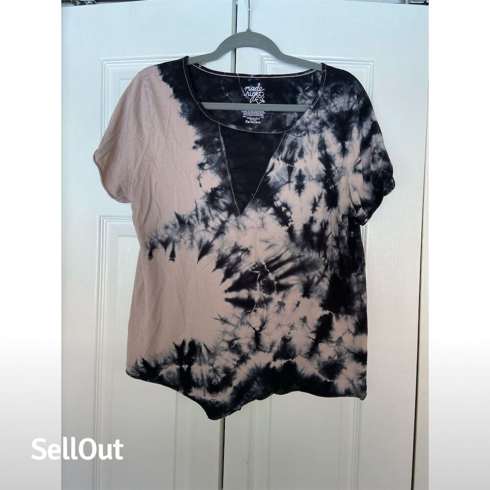 Women's Multicolor Tie-Dye T-Shirt Size M Basic Style